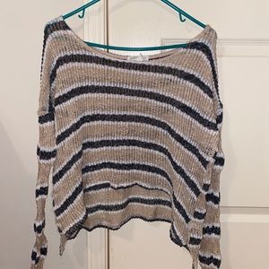 Aeropostale off the shoulder lace crochet sweater